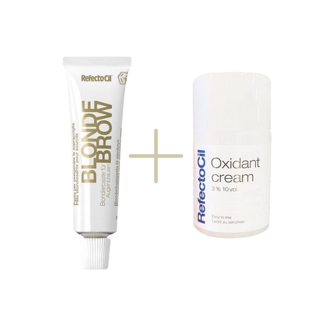 RefectoCil Blond Brow Lightening Eyebrow Dye 15 ml +RefectoCil 3% 10 vol. Cream Oxidant 100 ml - By Baano