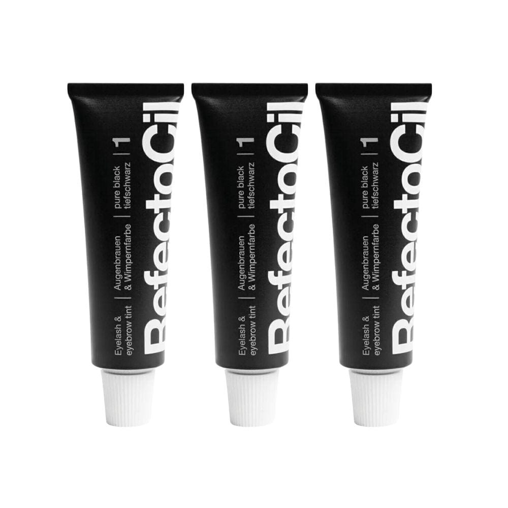 RefectoCil Eyebrow and Eyelash Dye No:1 Black 15 ml 3 Pack - By Baano