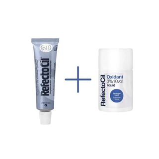 RefectoCil Eyebrow and Eyelash Dye No:2.1 Blue 15 ml + RefectoCil 3% 10 vol. Liquid Oxidant 100 ml