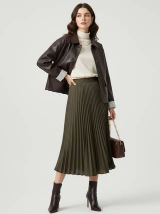 Retro PU Leather Jacket For Women, Brooklyn Heights, BYMANYC New York.