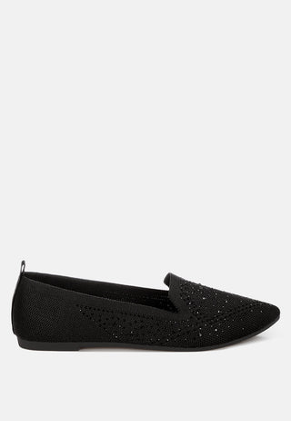 Abedi Rhinestone Embellished Pull Tab Loafers