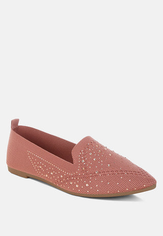 Abedi Rhinestone Embellished Pull Tab Loafers