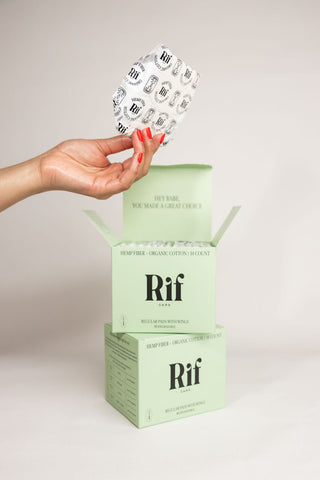 Organic Pads with Wings - Regular Absorbency Rif care