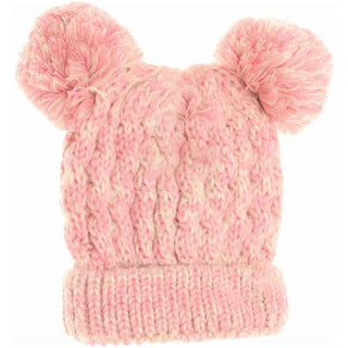 Kids Multi Tone Double Pom C.C Beanies