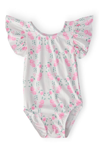 Rosie Posie S/S Flutter Sleeve Leotard - By Baano