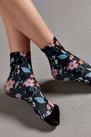 Copy of Socks Conte Fantasy 905 - Flowers - By Baano