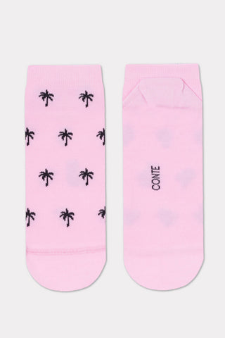 Cotton Ankle Socks Conte Active - 589 Palm Trees - By Baano