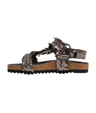 River Dance Woven Sandal in Pewter Naughty Monkey