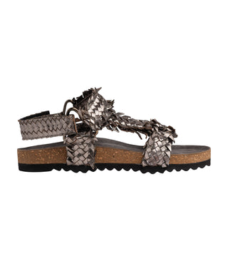 River Dance Woven Sandal in Pewter Naughty Monkey