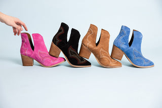 Journee Ankle Boots in Blue - By Baano