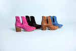Journee Ankle Boots in Magenta Naughty Monkey