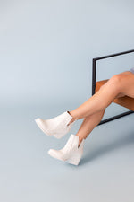 Tarim Booties in White Croc Naughty Monkey