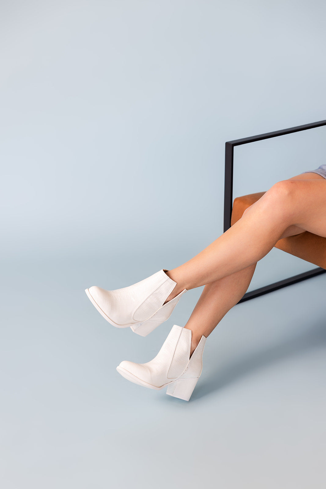 Tarim Booties in White Croc Naughty Monkey