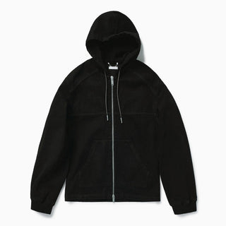Black Denim Zip Hoodie