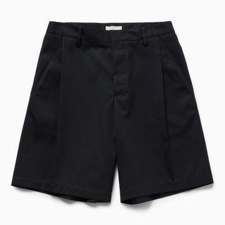 Dark Blue Pleated Shorts