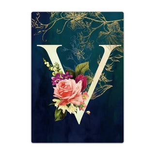 Passport Holder Travel Wallet Leather Passport Cover Cards Travel Wallet Document Organizer Case Flower Letter Name Pattern