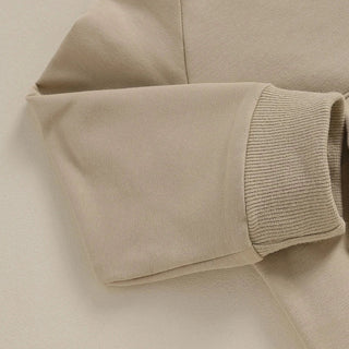 Toddler Baby Boy Girl 2Pcs Set Crewneck Solid Color Long Sleeve Top with Pocket Jogger Pants Outfit