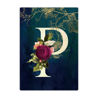 Passport Holder Travel Wallet Leather Passport Cover Cards Travel Wallet Document Organizer Case Flower Letter Name Pattern