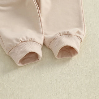 Baby Toddler Boys 2Pcs Autumn Long Sleeve Football Embroidery Top Drawstring Jogger Pants Set