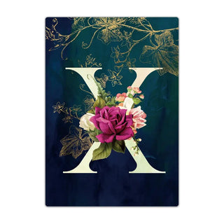 Passport Holder Travel Wallet Leather Passport Cover Cards Travel Wallet Document Organizer Case Flower Letter Name Pattern