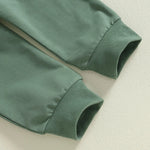 Baby Toddler Boys 2Pcs Big / Little Brother Matching Siblings Autumn Outfit Long Sleeve O Neck Letter Tractor Print Top Solid Color Pants Set