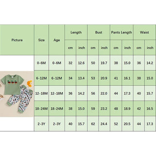 Baby Toddler Boys 2Pcs Outfit Summer Spring Duck Embroidery Short Sleeve T-Shirt Top and Elastic Waist Jogger Pants Set