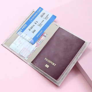 Passport Holder Travel Wallet Leather Passport Cover Cards Travel Wallet Document Organizer Case Flower Letter Name Pattern