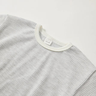 Baby Boys Girls 2Pcs Long Sleeve Waffle Cotton Pullover Crewneck Top + Pants Jogger Set Outfit