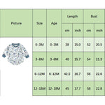 Baby Boys Fall Bodysuit Duck Print Long Sleeve Crewneck Jumpsuit Fall Spring