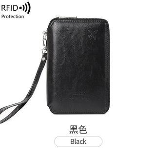 Minimalist and fashionable RFID passport holder multifunctional PU leather travel accessory passport holder wallet holder unisex