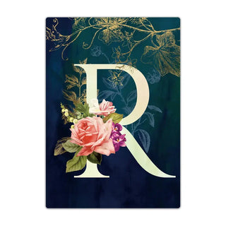 Passport Holder Travel Wallet Leather Passport Cover Cards Travel Wallet Document Organizer Case Flower Letter Name Pattern