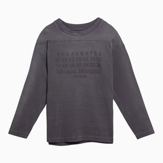 Aubergine-Coloured Cotton Sweater With Logo - By Baano