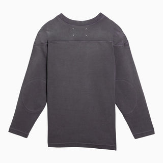 Aubergine-Coloured Cotton Sweater With Logo - By Baano
