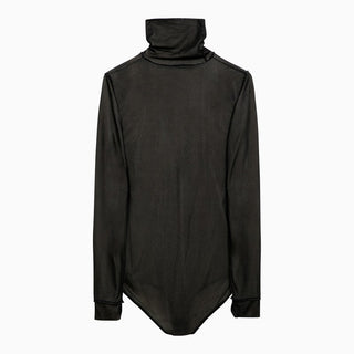 Black Viscose Jersey Bodysuit - By Baano