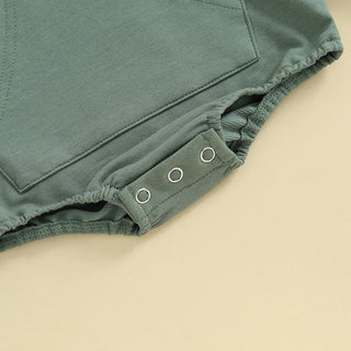 Baby Toddler Boy Girl Hoodie Bubble Romper Pocket Solid Color Long Sleeve