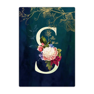Passport Holder Travel Wallet Leather Passport Cover Cards Travel Wallet Document Organizer Case Flower Letter Name Pattern