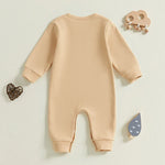 Baby Girl Boy Romper Duck Duck Letter Skateboarding Goose Print Long Sleeve Jumpsuit