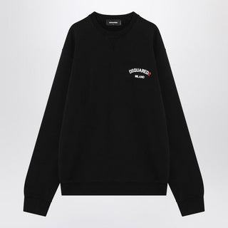 Black Cotton Sweatshirt With Logo - By Baano