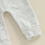 Baby Boys Mama's Boy / Little Dude Fall Romper Letter Embroidery Long Sleeve Crew Neck Full Length Jumpsuit