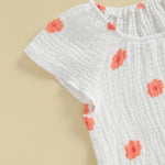 Baby Toddler Girls 2Pcs Floral Outfit Cap Sleeve T-shirt Top Elastic Waist Ruffle Shorts Summer Set
