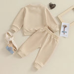 Toddler Baby Boy 2Pcs Fall Winter Outfits Long Sleeve Letter Mama's Boy Crewneck Top Jogger Pants Set