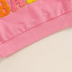 Baby Toddler Boys Girls Fall Babe Long Sleeve Embroidery Letters Fall Crewneck Top