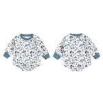 Baby Boys Fall Bodysuit Duck Print Long Sleeve Crewneck Jumpsuit Fall Spring