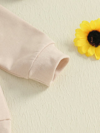 Baby Toddler Boys 2Pcs Autumn Long Sleeve Football Embroidery Top Drawstring Jogger Pants Set