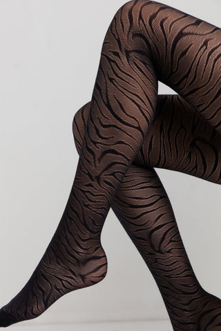 Fantasy Tights Conte Sahara - Animalistic Lace Interlacing - By Baano