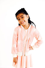 SALE Soft Pink Suns Satin Jacket