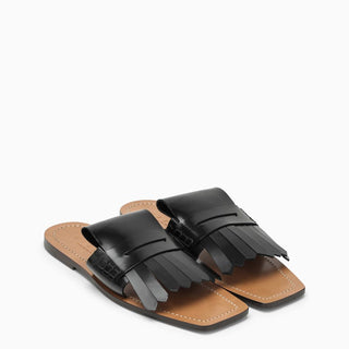Black leather Bambi sandal - By Baano