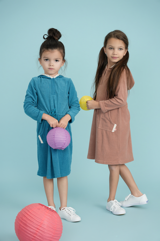 Cotton Terry Robe With Hoodie