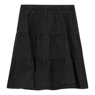 Denim Short Tiered Skirt