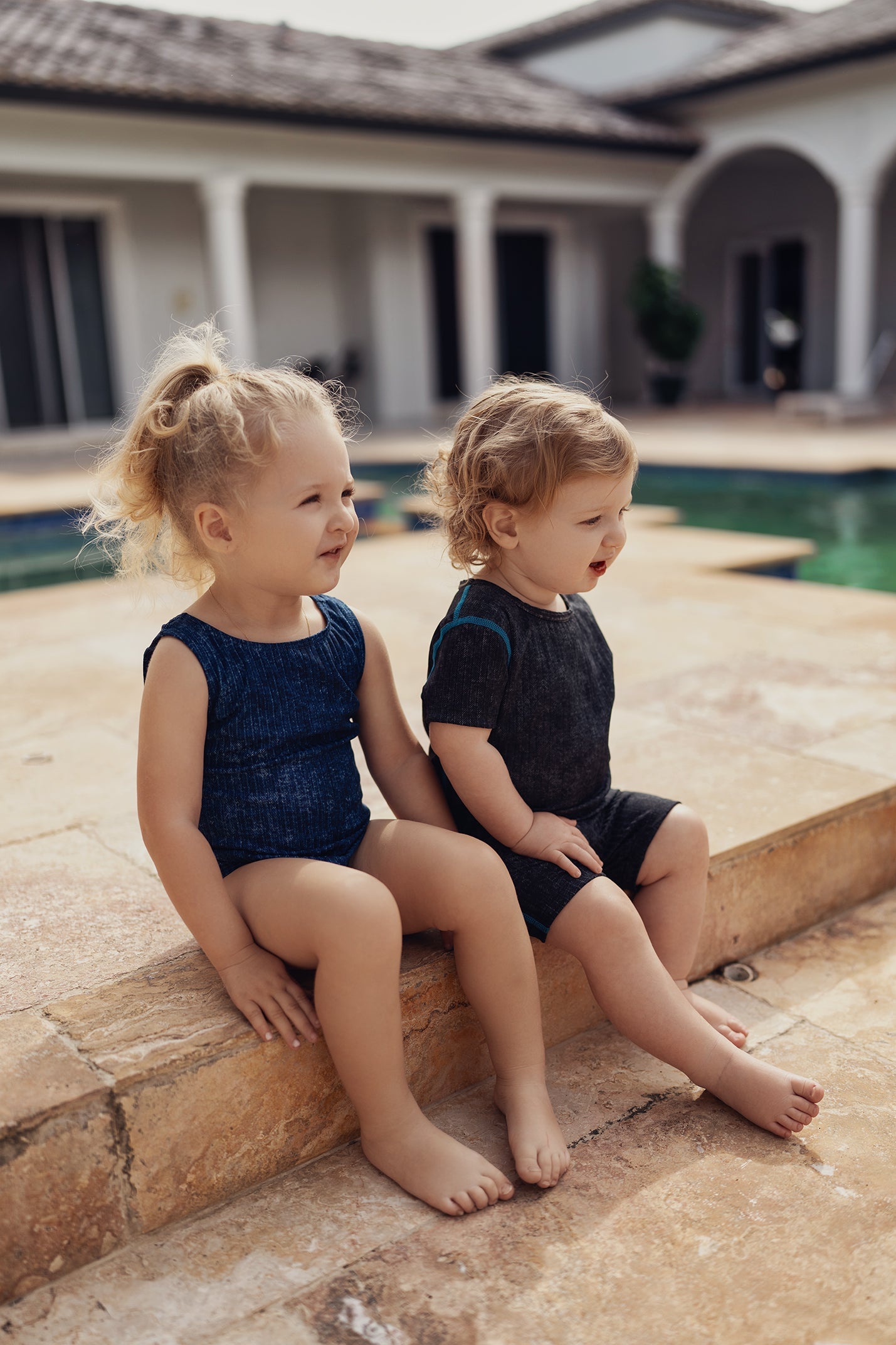 Distressed Rib Swimsuit - By Baano